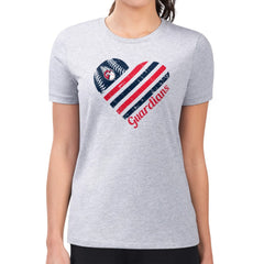 Cleveland Guardians G-III 4Her by Carl Banks Women's Super-Slim Fit Lightweight Heart Graphic T-Shirt - Heather Gray T-shirts