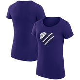Colorado Rockies G-III 4Her by Carl Banks Women's Super-Slim Fit Lightweight Heart Graphic T-Shirt - Purple T-shirts