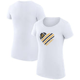 Pittsburgh Pirates G-III 4Her by Carl Banks Women's Super-Slim Fit Lightweight Heart Graphic T-Shirt - White T-shirts