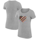 San Francisco Giants G-III 4Her by Carl Banks Women's Super-Slim Fit Lightweight Heart Graphic T-Shirt - Heather Gray T-shirts