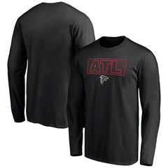 Atlanta Falcons Squad Throwbacks Long Sleeve T-Shirt - Black T-shirts