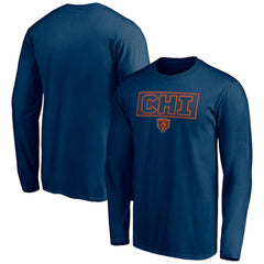 Chicago Bears Squad Throwbacks Long Sleeve T-Shirt - Navy T-shirts