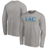 Los Angeles Chargers Squad Throwbacks Long Sleeve T-Shirt - Heather Gray T-shirts