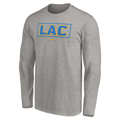 Los Angeles Chargers Squad Throwbacks Long Sleeve T-Shirt - Heather Gray T-shirts