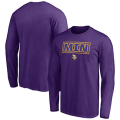 Minnesota Vikings Squad Throwbacks Long Sleeve T-Shirt - Purple T-shirts
