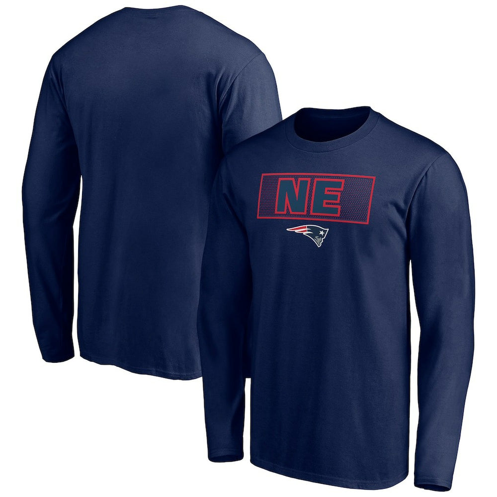 New England Patriots Squad Throwbacks Long Sleeve T-Shirt - Navy T-shirts