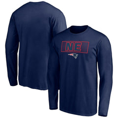 New England Patriots Squad Throwbacks Long Sleeve T-Shirt - Navy T-shirts