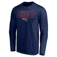 New England Patriots Squad Throwbacks Long Sleeve T-Shirt - Navy T-shirts
