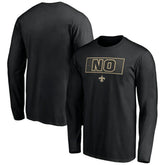 New Orleans Saints Squad Throwbacks Long Sleeve T-Shirt - Black T-shirts
