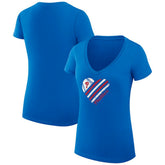 Philadelphia Phillies G-III 4Her by Carl Banks Women's Super-Slim Fit Lightweight Heart V-Neck T-Shirt - Royal T-shirts