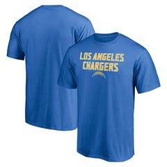 Los Angeles Chargers Game Day Stack T-Shirt - Powder Blue T-shirts