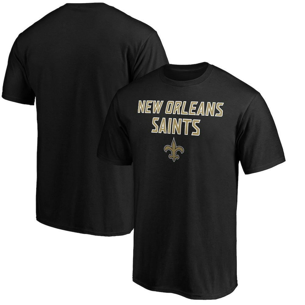 New Orleans Saints Game Day Stack T-Shirt - Black T-shirts