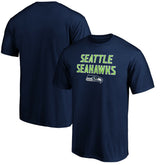 Seattle Seahawks Game Day Stack T-Shirt - College Navy T-shirts