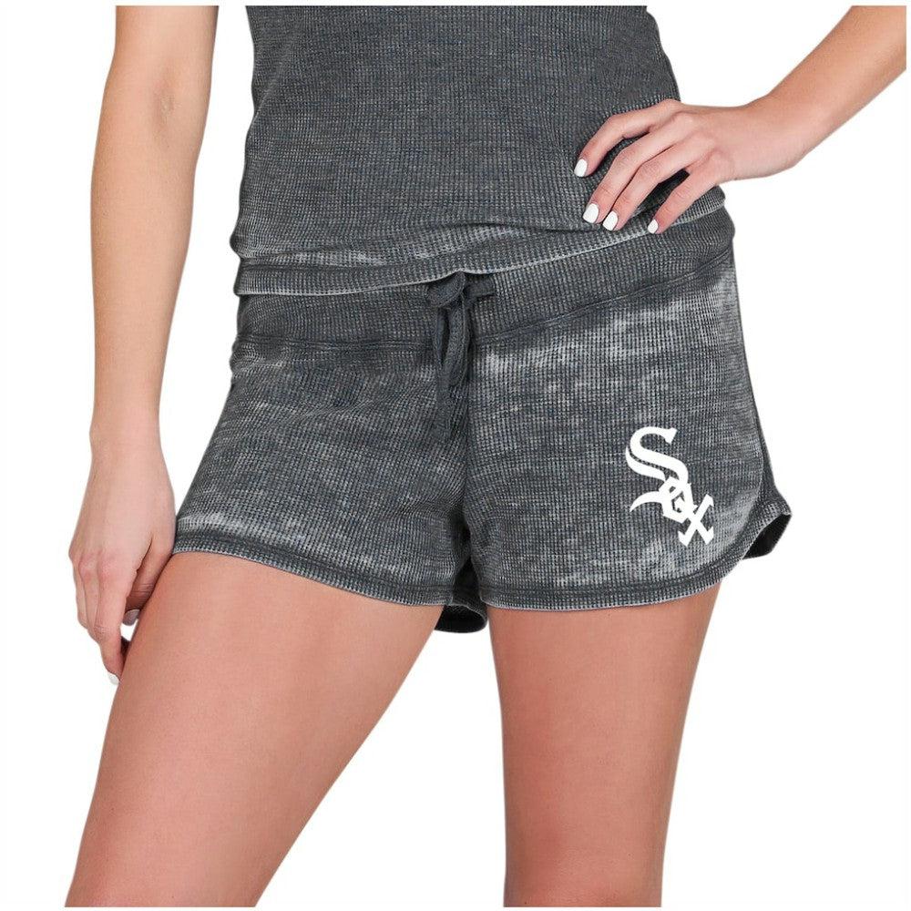 Chicago White Sox Concepts Sport Women's Resurgence Waffle Knit Shorts - Charcoal Shorts