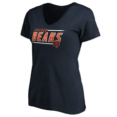 Chicago Bears Women's Mascot In Bounds V-Neck T-Shirt - Navy T-shirts