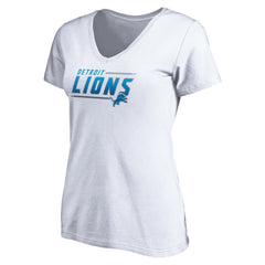 Detroit Lions Women's Mascot In Bounds V-Neck T-Shirt - White T-shirts
