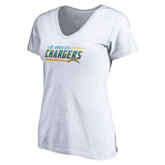 Los Angeles Chargers Women's Mascot In Bounds V-Neck T-Shirt - White T-shirts