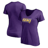 Minnesota Vikings Women's Mascot In Bounds V-Neck T-Shirt - Purple T-shirts
