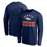 Denver Broncos Team Arch Knockout Long Sleeve T-Shirt - Navy T-shirts