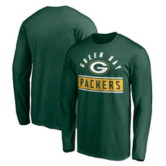 Green Bay Packers Team Arch Knockout Long Sleeve T-Shirt - Green T-shirts
