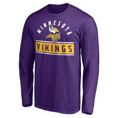 Minnesota Vikings Team Arch Knockout Long Sleeve T-Shirt - Purple T-shirts