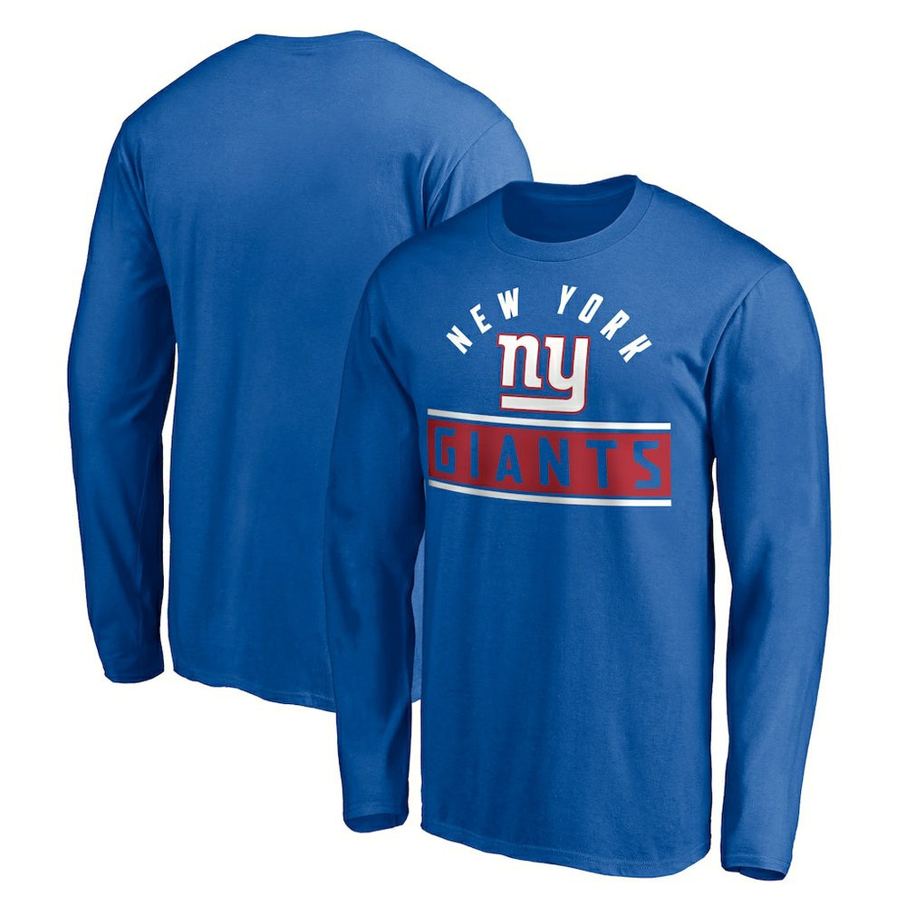 New York Giants Team Arch Knockout Long Sleeve T-Shirt - Royal T-shirts