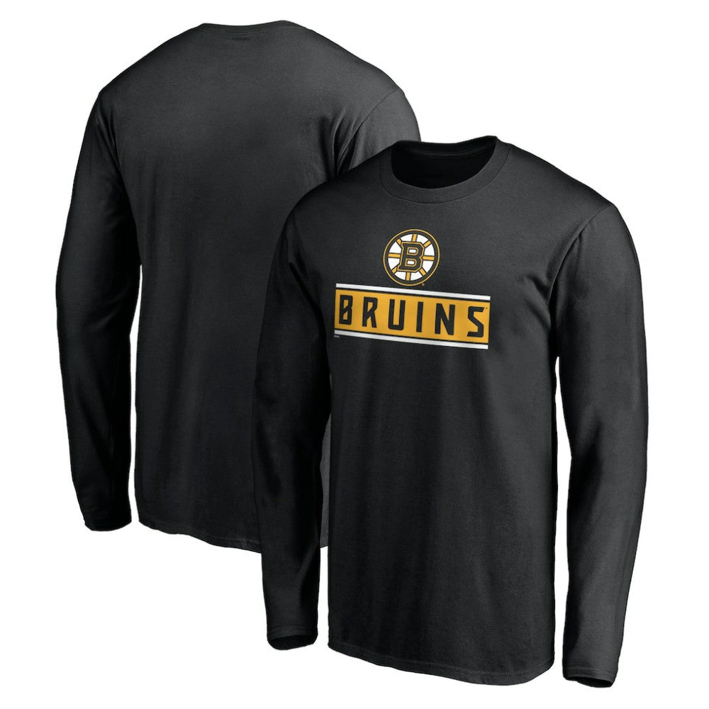 Boston Bruins Team Arch Knockout Long Sleeve T-Shirt - Black | US 200274448