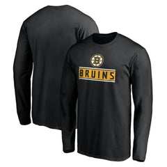 Boston Bruins Team Arch Knockout Long Sleeve T-Shirt - Black | US 200274448