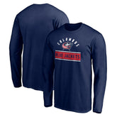 Columbus Blue Jackets Team Arch Knockout Long Sleeve T-Shirt - Navy | US 200274454