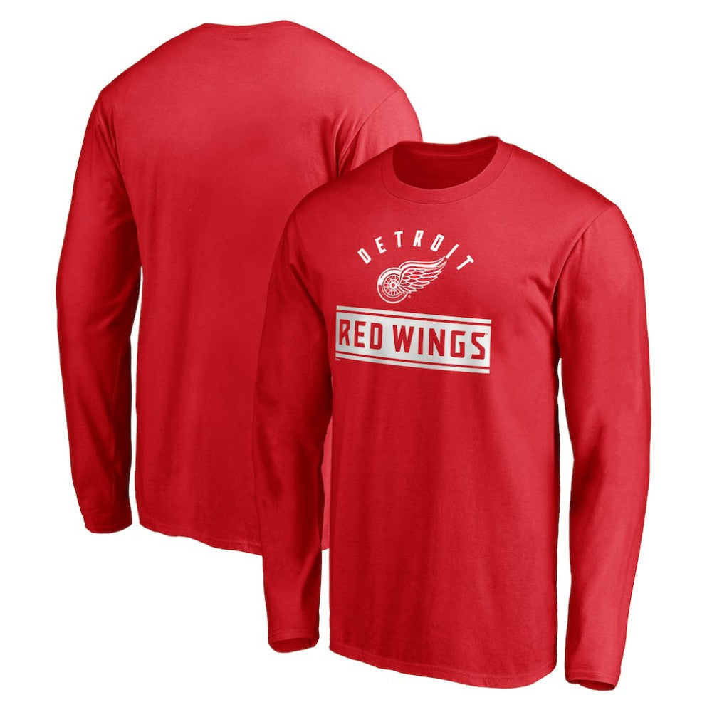 Detroit Red Wings Team Arch Knockout Long Sleeve T-Shirt - Red | US 200274456