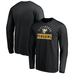 Pittsburgh Penguins Team Arch Knockout Long Sleeve T-Shirt - Black | US 200274464