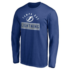 Tampa Bay Lightning Team Arch Knockout Long Sleeve T-Shirt - Blue | US 200274468