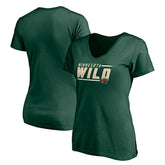 Minnesota Wild Women's Mascot In Bounds V-Neck T-Shirt - Green | US 200274542