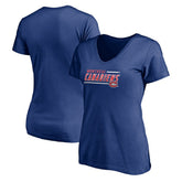 Montreal Canadiens Women's Mascot In Bounds V-Neck T-Shirt - Blue | US 200274543