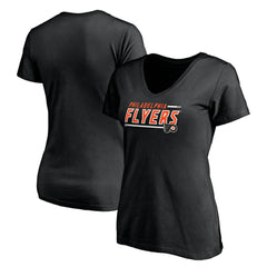 Philadelphia Flyers Women's Mascot In Bounds V-Neck T-Shirt - Black | US 200274548