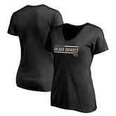 Vegas Golden Knights Women's Mascot In Bounds V-Neck T-Shirt - Black | US 200274556