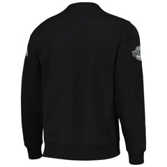 Chicago Blackhawks Starter x NHL Black Ice Cross Check Pullover Sweatshirt - Black | US 200278776