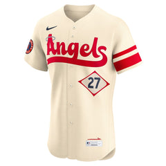 Mike Trout Los Angeles Angels Nike City Connect Elite Player Jersey - Cream Jerseys