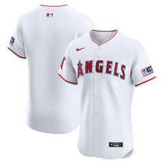 Los Angeles Angels Nike Home Elite Patch Jersey - White Jerseys