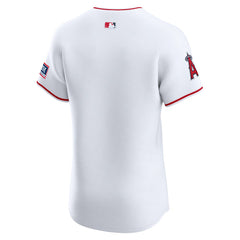 Los Angeles Angels Nike Home Elite Patch Jersey - White Jerseys