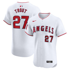 Mike Trout Los Angeles Angels Nike Home Elite Player Jersey - White Jerseys