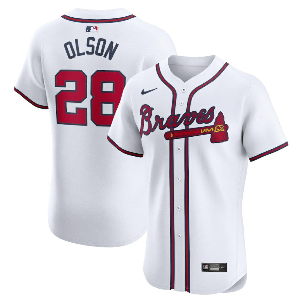 Matt Olson Atlanta Braves Nike Home Elite Player Jersey - White Jerseys
