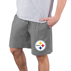 Pittsburgh Steelers Concepts Sport Quest Knit Jam Shorts - Charcoal Shorts