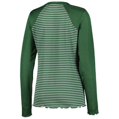 Green Bay Packers Antigua Women's Maverick Waffle Henley Long Sleeve T-Shirt - Green T-shirts