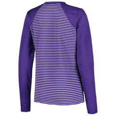 Minnesota Vikings Antigua Women's Maverick Waffle Henley Long Sleeve T-Shirt - Purple T-shirts
