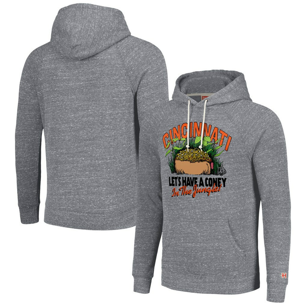 Cincinnati Bengals Homage Unisex NFL x Guy Fieri’s Flavortown Tri-Blend Pullover Hoodie - Gray Hoodies