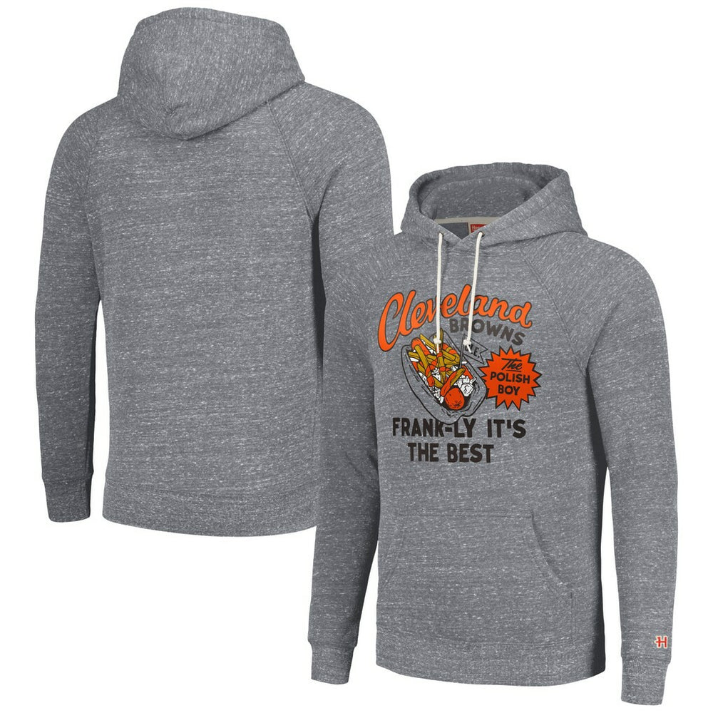 Cleveland Browns Homage Unisex NFL x Guy Fieri’s Flavortown Tri-Blend Pullover Hoodie - Gray Hoodies