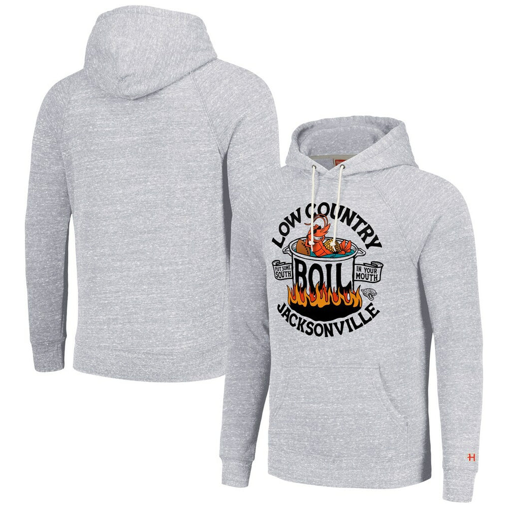 Jacksonville Jaguars Homage Unisex NFL x Guy Fieri’s Flavortown Tri-Blend Pullover Hoodie - Ash Hoodies