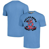 Carolina Panthers Homage Unisex NFL x Guy Fieri’s Flavortown Tri-Blend T-Shirt - Light Blue T-shirts