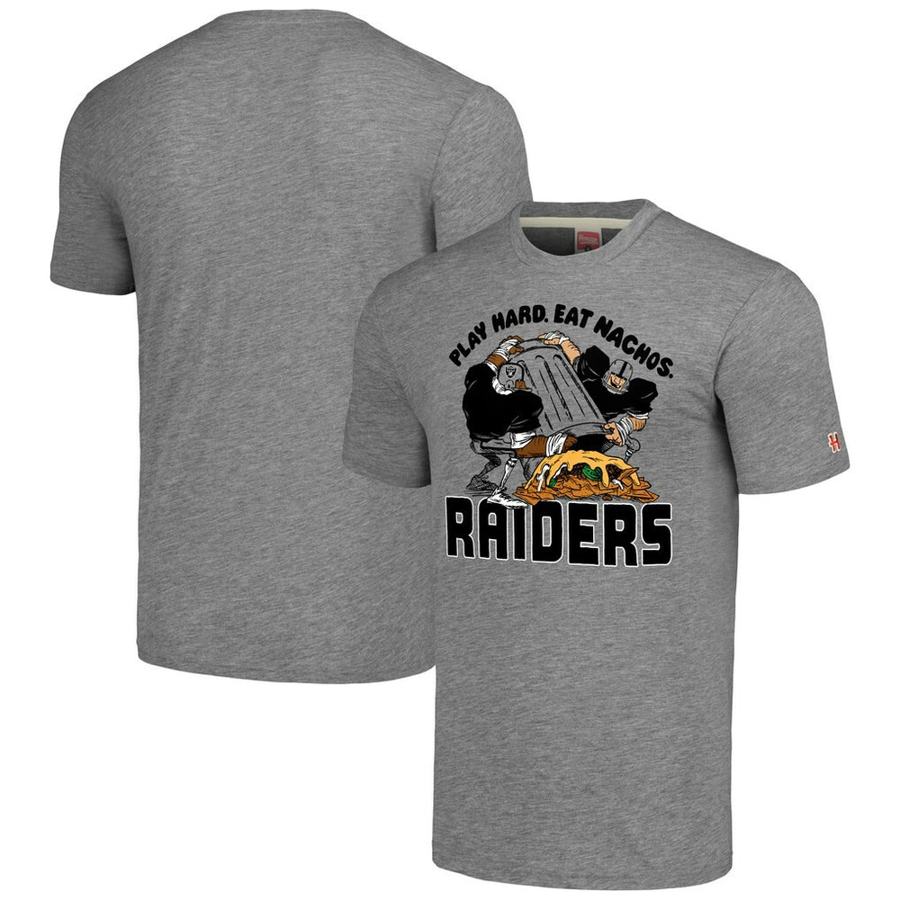 Las Vegas Raiders Homage Unisex NFL x Guy Fieri’s Flavortown Tri-Blend T-Shirt - Gray T-shirts